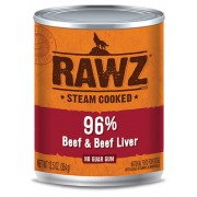RAWZ 96% 牛肉+牛肝 全犬罐頭 354G x 12罐